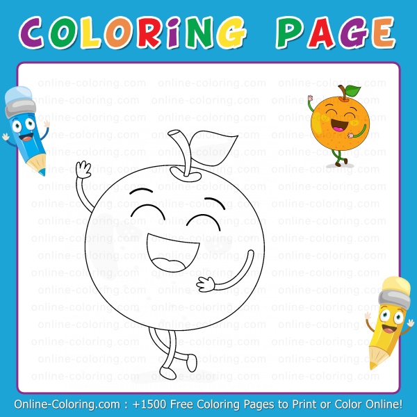 color orange coloring page